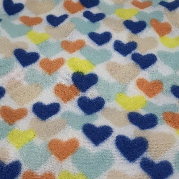 Angel of Mine Fleece Baby Blanket Multicolor HEARTS 30 x 30 New - Picture 2 of 4